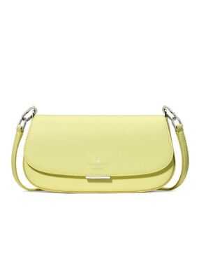 New Kate Spade Quinn Mini Crossbody Bag Refine Grain Leather Tennis Ball